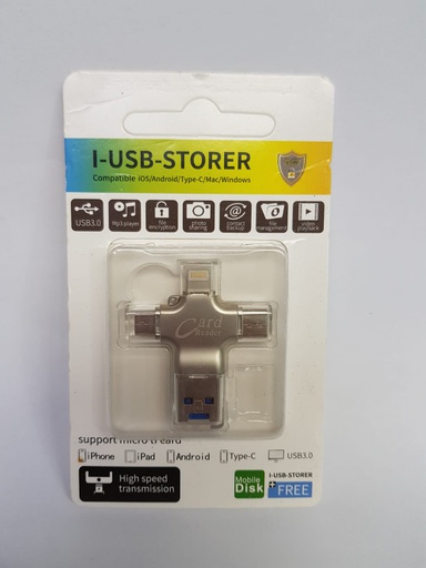 4 in1 Card Reader USB/USB-MINI/LIGHTING/TYPE-C