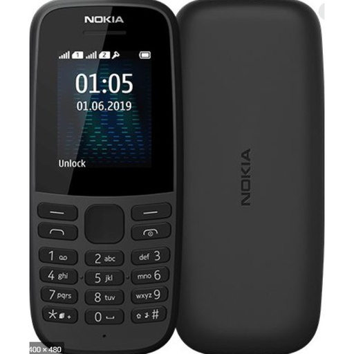 Nokia 105 Sim Free - Black Dual